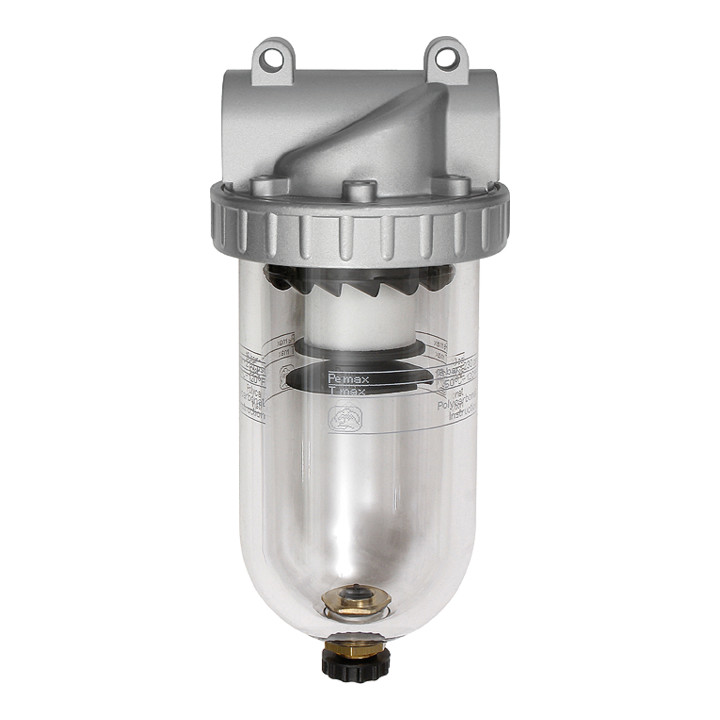 RIEGLER Filter »Standard«, mit Polycarbonatbehälter, 5 µm, BG 1, G 1/4