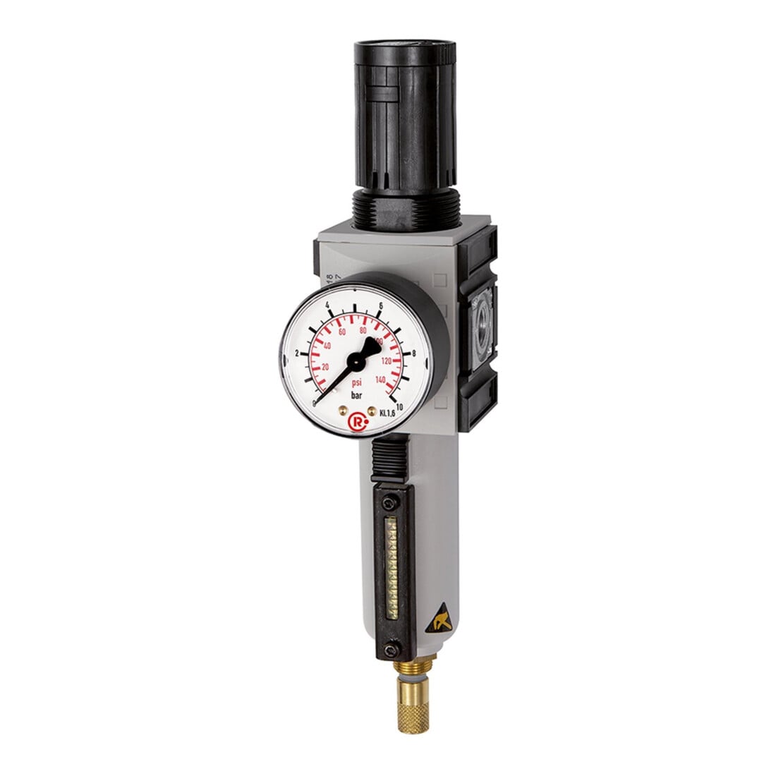 Riegler Filterregler »FUTURA«, MB, SR, Mano, BG 1, G 1/4, 0,2-4 bar, VA