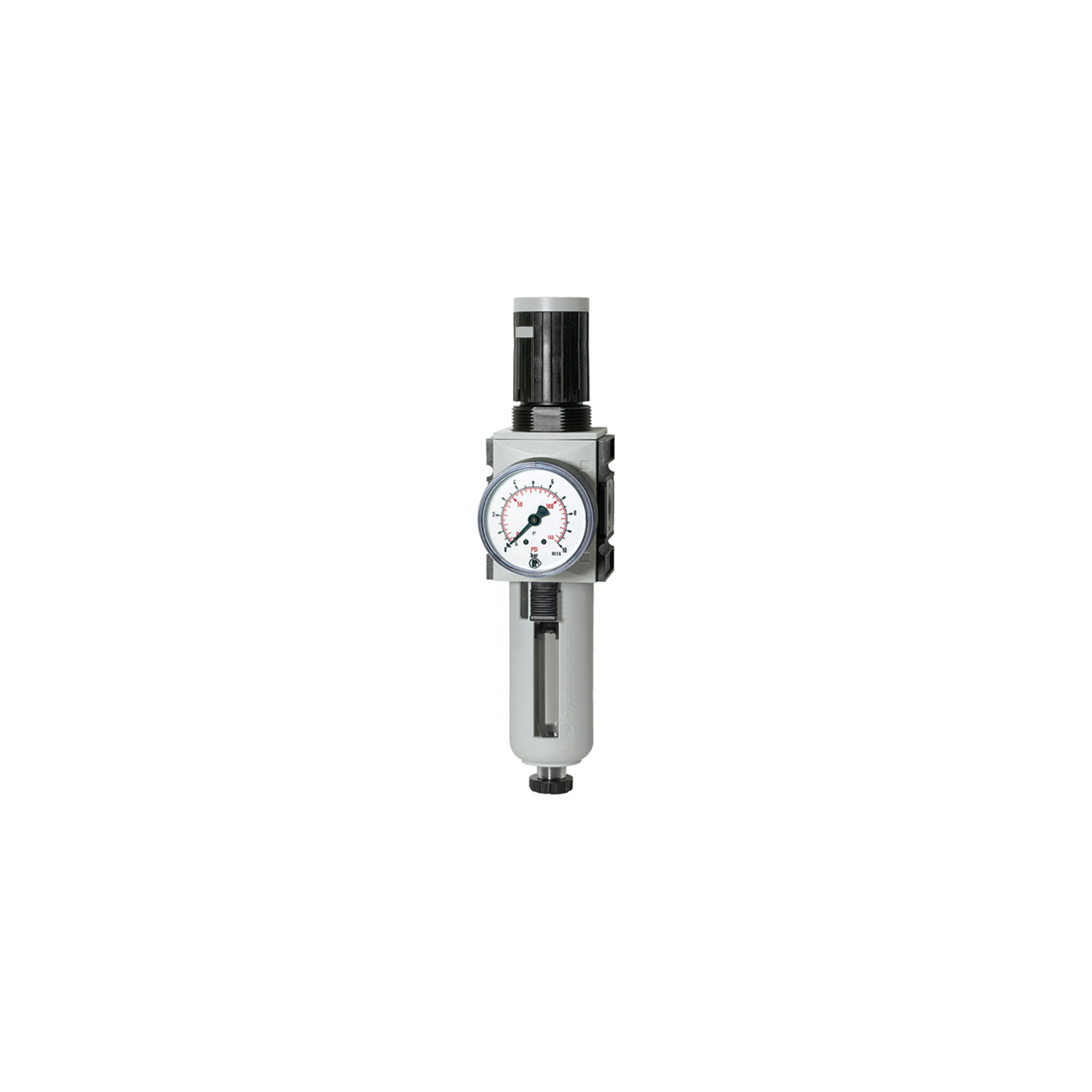 Riegler Filterregler »FUTURA«, PC, SK, Mano, BG 1, G 1/4, 0,2-4 bar, HA