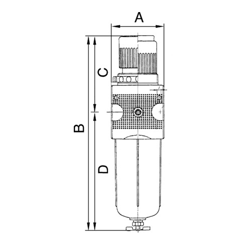 Riegler Filterregler  »multifix «, Metallbehälter u. Sichtrohr, BG 3, G 3/4