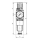 Riegler Filterregler  »multifix-mini «, Metallbehälter, G 1/4, 0,5 - 10 bar