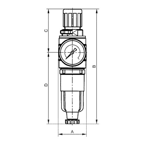 Riegler Filterregler »multifix-mini «, Metallbehälter, G 1/4, 0,5 - 10 bar