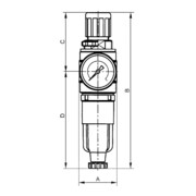 Riegler Filterregler  »multifix-mini «, Metallbehälter, G 1/4, 0,5 - 10 bar-4