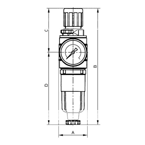Riegler Filterregler »multifix-mini«, Metallbehälter, G 1/8, 0,5 - 10 bar
