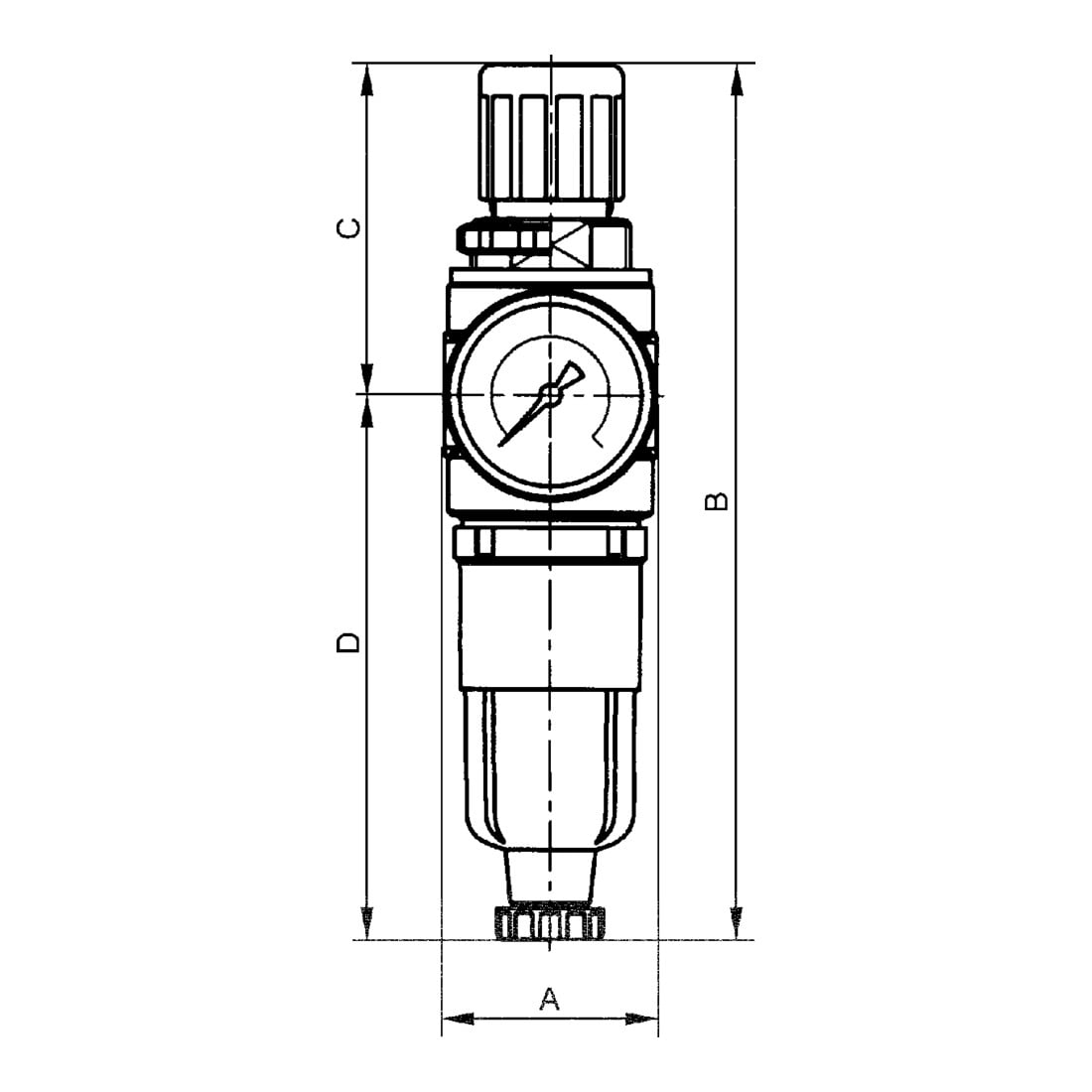 Riegler Filterregler »multifix-mini«, mit PC-Behälter, G 1/4, 0,5-10 bar