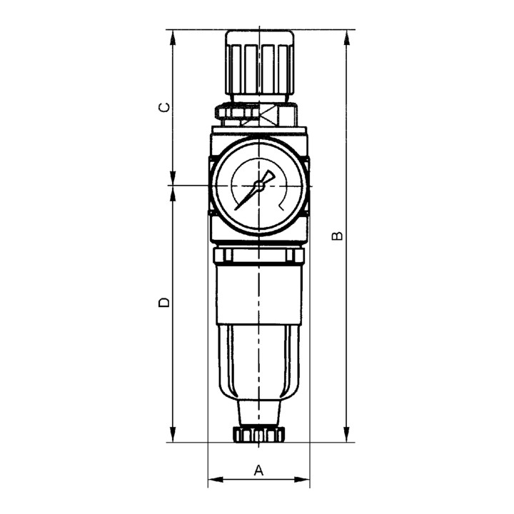 Riegler Filterregler »multifix-mini«, mit PC-Behälter, G 1/8, 0,1 - 3 bar