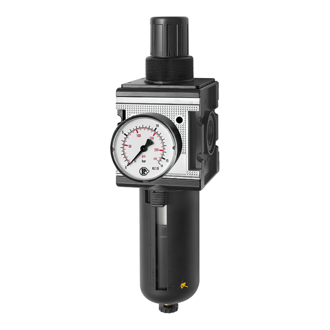 Riegler Filterregler »multifix«, mit PC-Behälter, Schutzkorb, BG 4, G 3/4