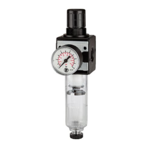 Riegler Filterregler »multifix«, PC-Behälter, BG 1, G 3/8, 0,5-10 bar, HA