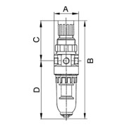 Riegler Filterregler »Standard-mini«, mit PC-Behälter inkl. Mano., G 1/4-3