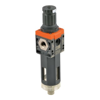 Riegler Filterregler »SYNTESI«, BG1, G 1/8, 20µm, 0…8bar, RMSA, o. Mano.