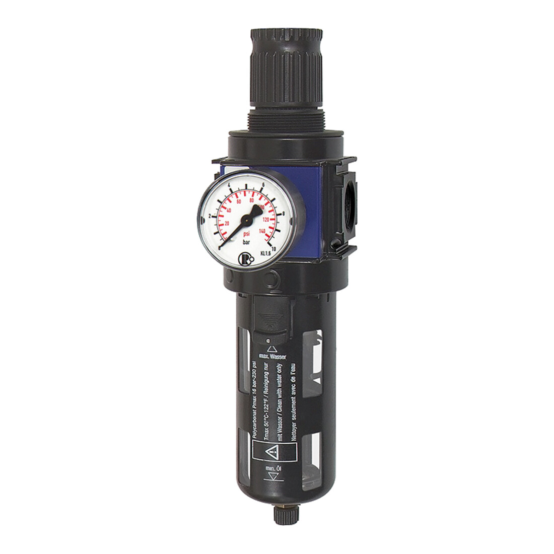 Riegler Filterregler »variobloc« mit PC-Behälter, Schutzkorb, BG 2, G 1
