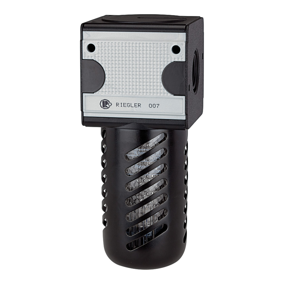 Riegler Filtre à charbon actif »multifix«, récipient PC, panier de protection, BG 1, G 1/4