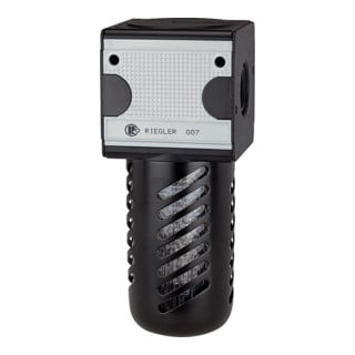 Riegler Filtre à charbon actif »multifix«, récipient PC, panier de protection, BG 3, G 1/2