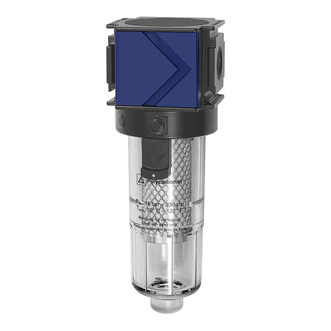 Riegler Filtre à charbon actif « variobloc », récipient en polycarbonate, BG 1, G 1/4