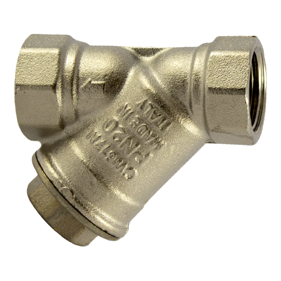 Riegler Filtre à saletés, laiton nickelé, G 3/4, DN 20, MW 0,05 mm
