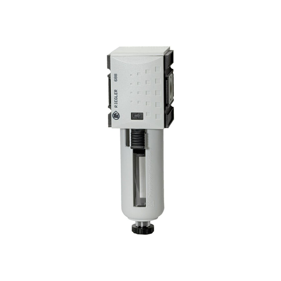 Riegler Filtre »FUTURA« avec récipient PC, panier de protection, 5 µm, BG 4, G 1, HA