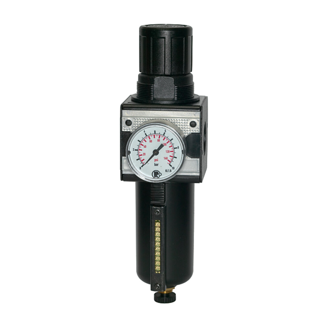 Riegler Filtre-régulateur »multifix«, réservoir métal et tube de visualisation, BG 3, G 3/4