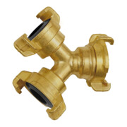 Riegler GEKA-Abzweigstück, Messing blank, 3 x GEKA-Kupplungen-1