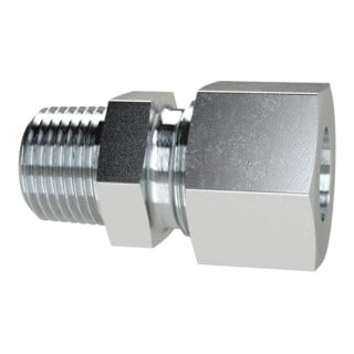 Riegler Ger. Einschraubversch., NPT 1/2 a., Rohr-Ã˜ 14, Stahl verz.