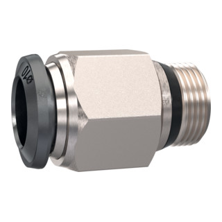 Riegler Ger. Steckverschraubung  »universal short « 1/4, Schl.10,kon.dicht.
