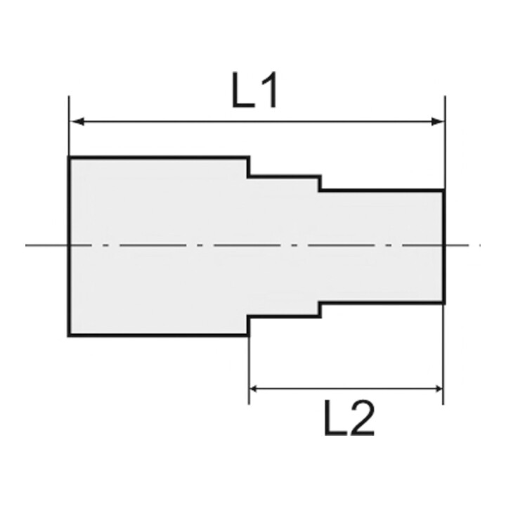 Riegler Gerade Aufschraubverschraubung G 3/8 i., für Schlauch 8/10 mm, PA