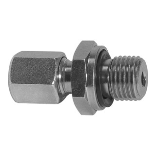 Riegler Gerade Einschraubverschraubung, G 3/8 a., Rohr-Ã˜ 6, Stahl verz., V 33-ZW
