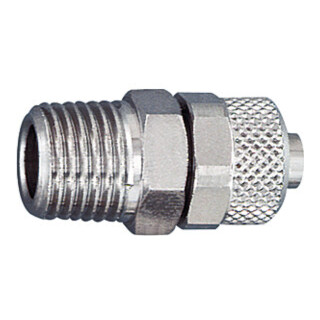 Riegler Gerade Einschraubverschraubung, R 1/8 a., für Schlauch 6/4