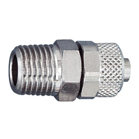 Riegler Gerade Einschraubverschraubung, R 1/8 a., für Schlauch 6/4