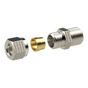 Riegler Gerade Einschraubverschraubung R 1/8 a., Rohr-Außen-Ã˜ 6, MS vern.-4