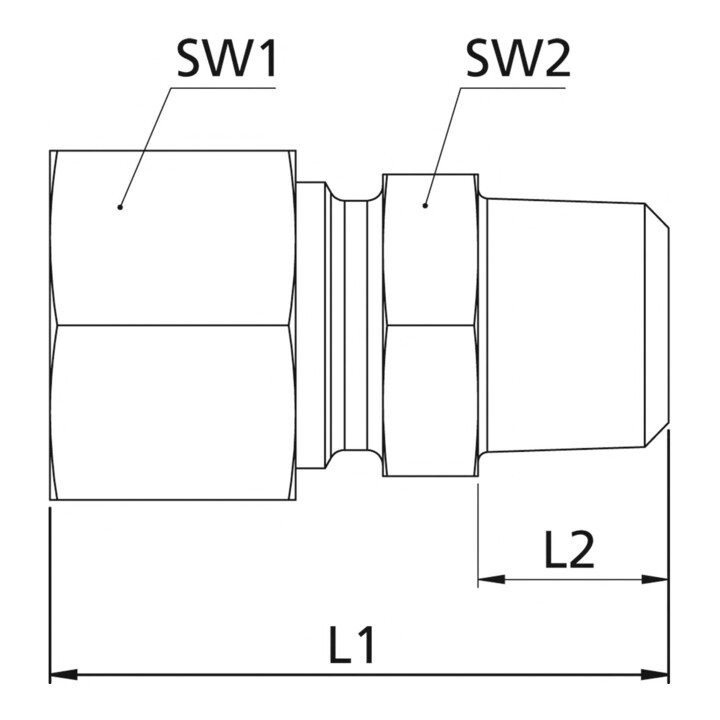 Riegler Gerade Einschraubverschraubung, R 3/4 a., Rohr-Ã˜ 18, Stahl verz.