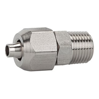 Riegler Gerade Einschraubverschraubung R 3/8 a., Schlauch 10/8, ES 1.4404