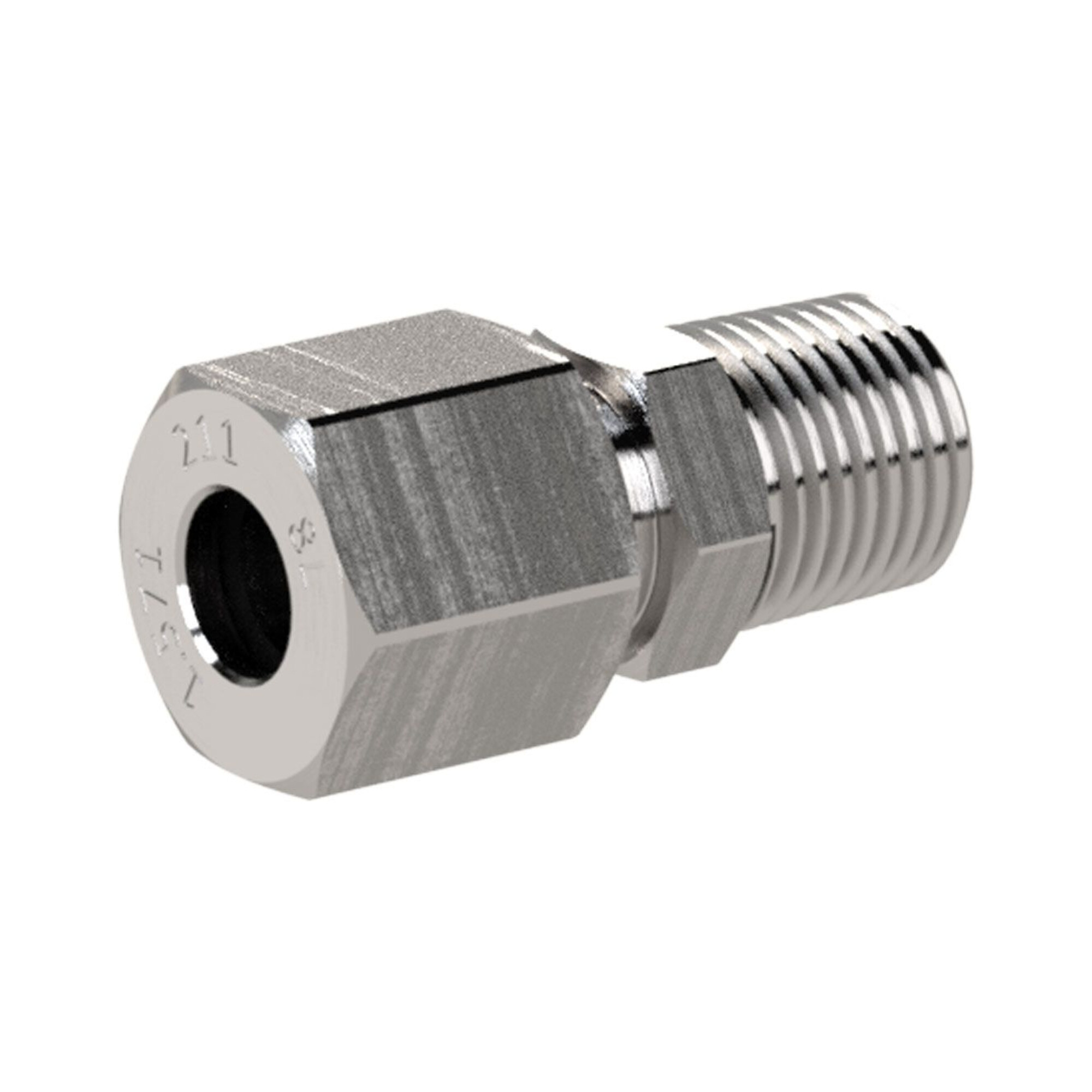 Riegler Gerade Einschraubverschraubung, R1/8, Rohr-Ã ̃ 8, ES 1.4571, 100bar