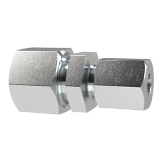Riegler Gerade Reduzierverschraubung, Rohr-Außen-Ã˜ 8/6 mm, Stahl verzinkt, GV86LSTRED