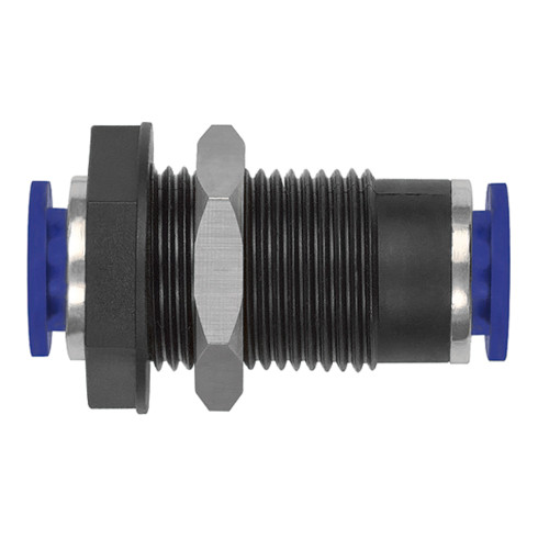 Riegler Gerade Schott-Steckverbindung »Blaue Serie« M12x1,0 Schl.-Ø 4, KS