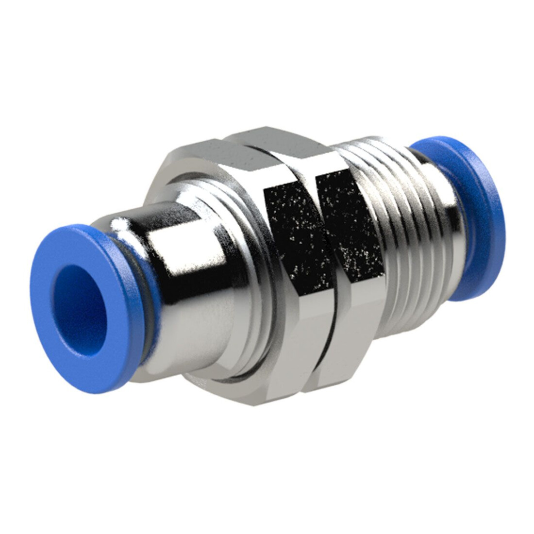 Riegler Gerade Schott-Steckverbindung »Blaue Serie«, M12x1,0, Schl.-Ø 4