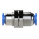 Riegler Gerade Schott-Steckverbindung »Blaue Serie«, M12x1,0, Schl.-Ø 4