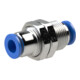 Riegler Gerade Schott-Steckverbindung »Blaue Serie«, M12x1,0, Schl.-Ø 4