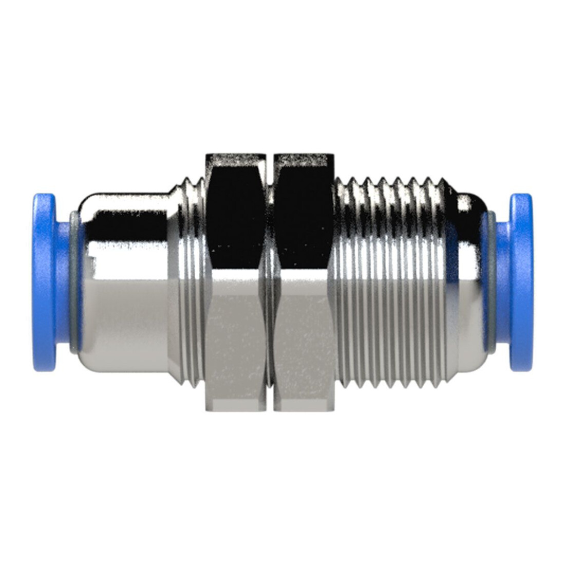 Riegler Gerade Schott-Steckverbindung »Blaue Serie«, M14x1,0, Schl.-Ø 6