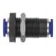 Riegler Gerade Schott-Steckverbindung »Blaue Serie «, M16x1,5, Schl.-Ø 8