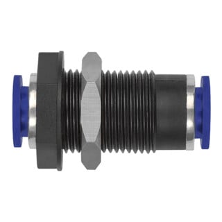 Riegler Gerade Schott-Steckverbindung »Blaue Serie«, M24x2,0, Schl.-Ã˜ 12