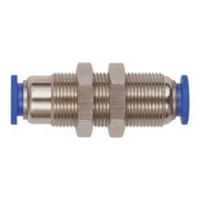 Riegler Gerade Schott-Steckverbindung »Blaue Serie« selbstabsper. M12x1,0-1