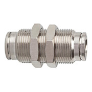 Riegler Gerade Schott-Steckverbindung »metallica«, M17x1,0, Messing vern.-1