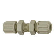 Riegler Gerade Schottverbindung, M18x1,5, für Schlauch 9/12 mm, SW 24, PP-1