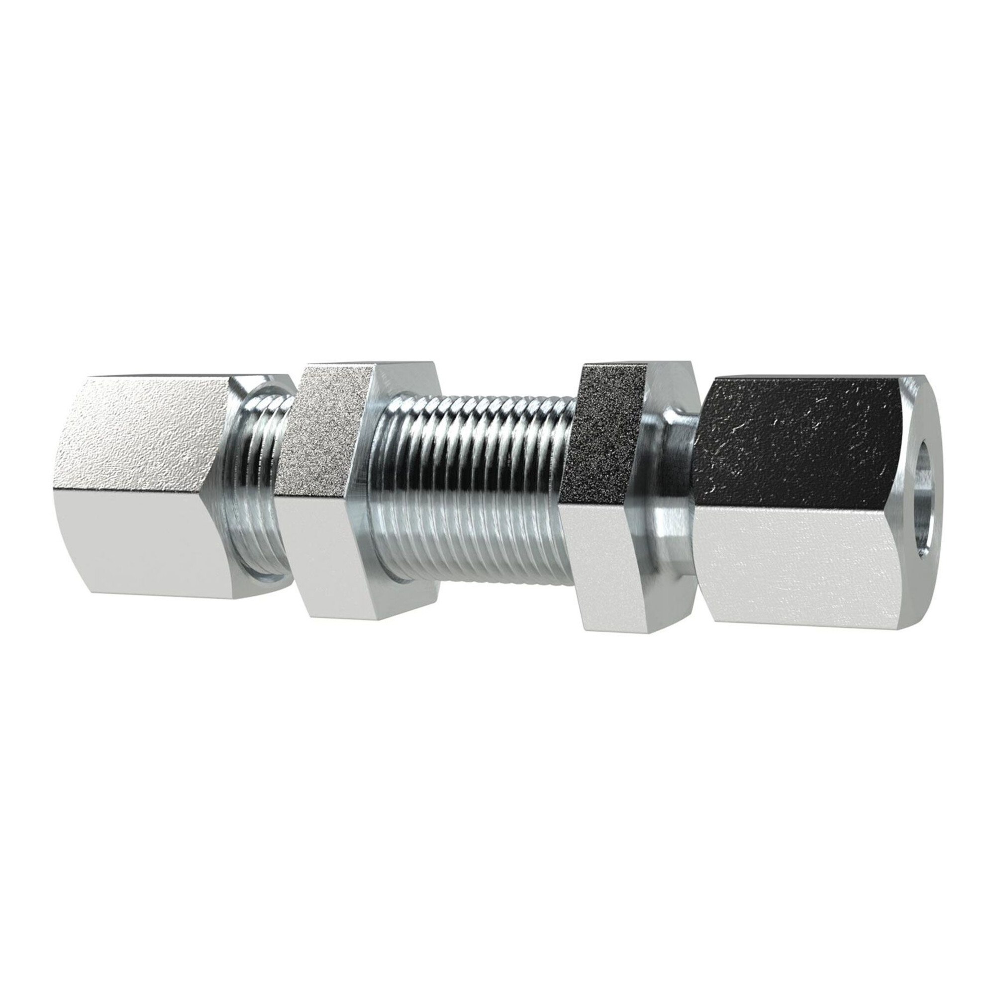 Riegler Gerade Schottverschraubung, Rohr-Außen-Ã ̃ 10 mm, Stahl verzinkt, GSV10SST
