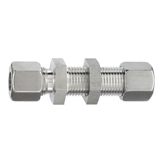 Riegler Gerade Schottverschraubung, Rohr-Außen-Ã˜ 18 mm, Edelstahl 1.4571