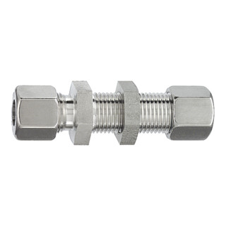 Riegler Gerade Schottverschraubung, Rohr-Außen-Ã˜ 6 mm, Edelstahl 1.4571