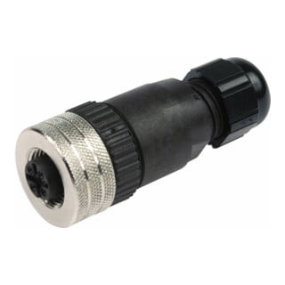 Riegler Gerade Steckdose M12 x 1 mm, 5-polig