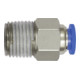 RIEGLER Gerade Steckverschraubung Blaue Serie mini 	R 1/8-1