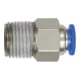 Riegler Gerade Steckverschraubung »Blaue Serie« mini, R 1/8 a., Schl.-Ø 4, 123.018-4M