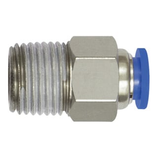 RIEGLER Gerade Steckverschraubung Blaue Serie mini 	R 1/8